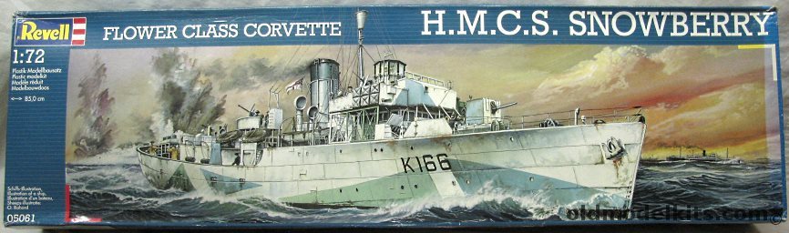 Revell 1/72 HMCS Snowberry or USS Saucy Flower Class Corvette (ex-Matchbox), 05061 plastic model kit